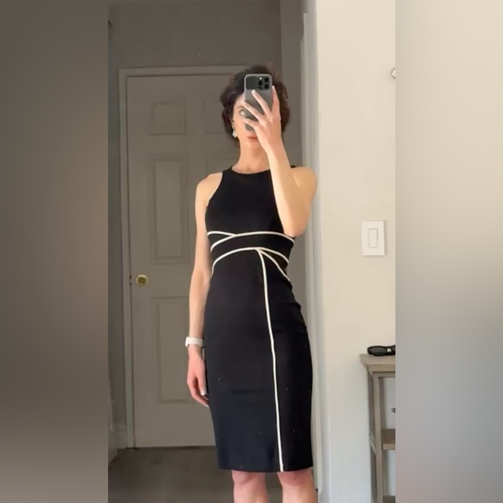 Elegant Black and White Dress